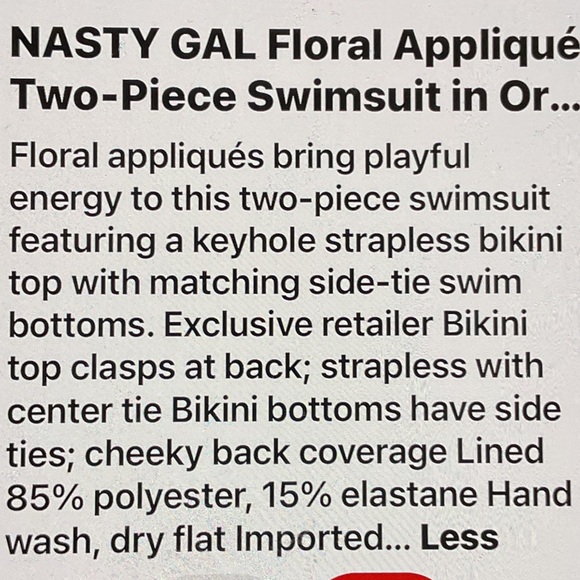 Nasty Gal Orange Floral Bikini - Picture 2 of 5